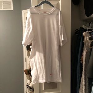 hanes x supreme white tee